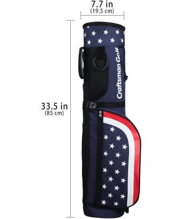 Craftsman Golf Star and Stripes Lightweight Shoulder Golf Bag in Red, White, and Blue - Buy Online on SooperMarket.com