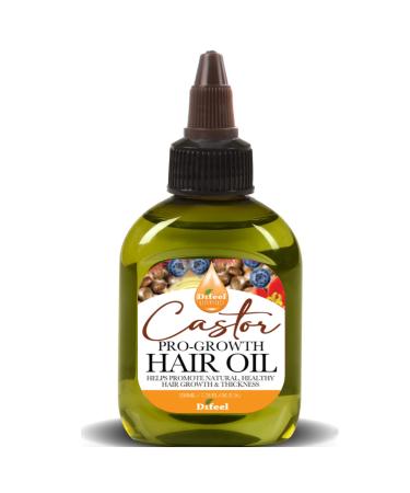 Difeel Essentials Pro-Growth Castor Hair Oil 2.5 oz. - Natural Castor Oil for Hair Growth made with 100% Natural Essential Oil