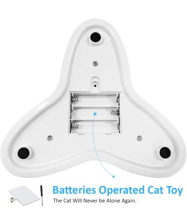Flurff Interactive Cat Toy Butterfly - Electric Flutter Rotating Kitten Toy for Funny Exercise - Cat Teaser with Replacement White - Shop Now! - Buy Online on SooperMarket.com