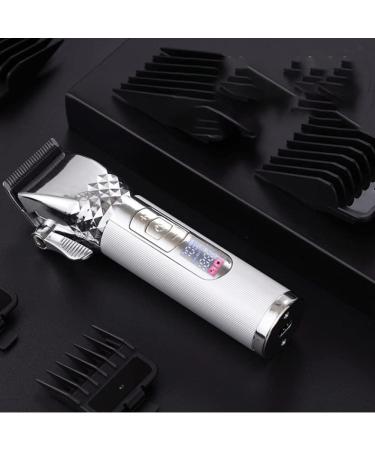 BLASHRD Professional Hair Trimmer Men Rechargeable Hair Trimmer Metal Liquid Crystal Digital Display HairTrimmer Silver - Buy Online on SooperMarket.com