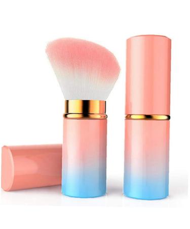 1pc Retractable Foundation Blending Blush Highlighter Brush Portable Comestic Brush for Cream Powder Women Girl Face Make Up Supplies