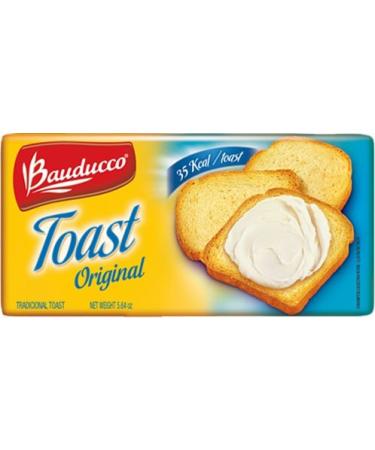 Bauducco Original Toast - 5.64 oz | Torrada Levemente Salgada Bauducco - 160g - (PACK OF 08)