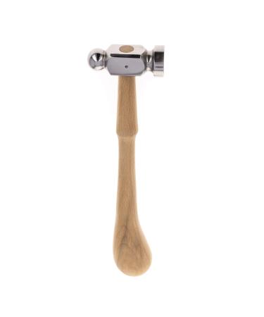ToolTreaux Ball-Peen Chasing Hammer with Wooden Handle Dual Flat and Round Face