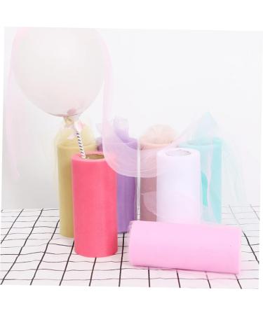 STOBOK 25 Ribbon Decor Wedding Dress Tulle Craft Diy Tutu Craft Wedding Tulle Spool Winter Table Skirt Baby Medium White - Buy Online on SooperMarket.com