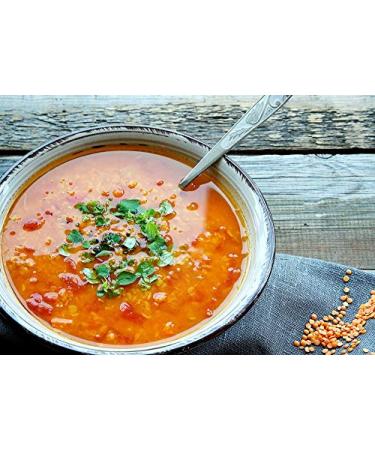 Organic Red Split Lentils 3lb - Non-GMO Masoor Dal, Vegan & Kosher - High Fiber & Protein, No Soaking - Ideal for Soups, Dhal & Curries - Buy Online on SooperMarket.com