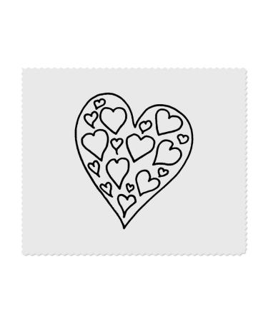 Azeeda 2 x 'Heart of Hearts' Microfiber Lens / Glasses Cleaning Cloths (LC00018757)