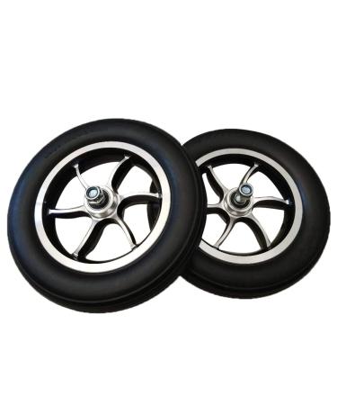 Wheelchair Front Wheel 10In Front Wheelchair Solid Wheel Replacement for Disabled Vehicles Electric Wheelchairs Front Wheel Replacement 2 Pack