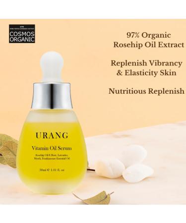 Vitamin Oil Serum - Cosmos Organic Certified | Rosehip Oil Lavender Essential Oil | Replenish Vibrancy & Elasticity | Natural Skin Care | 1.01 Fl oz - Buy Online on SooperMarket.com