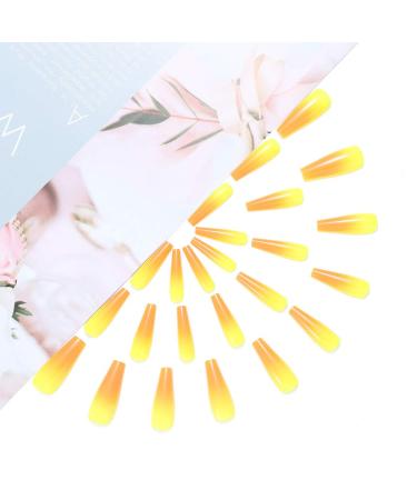 Brishow Coffin Artificial Nails - Long Gradient Ballerina Acrylic Press-On Nails | 24 Pcs for Women & Girls - Buy Online on SooperMarket.com