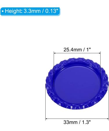PATIKIL 1 Inch Flat Decorative Bottle Caps 50 Pack Craft Bottle Pendant Trays Double Sides Printed for DIY Pendants Craft Scrapbooks Dark Blue - Buy Online on SooperMarket.com