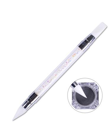 Nail Art Sculpture Pens Silicone Dual Head Manicure Carving Pen Rhinestone Beads Picker Tool Beauty Tools