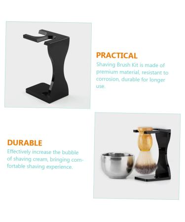 NOLITOY 4 Sets Shaving Kit - Premium Wet Shaving Brush Set Beard Brush & Acrylic Bracket for Men - International Shipping Available - Buy Online on SooperMarket.com