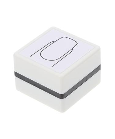 Healeved Nail Practice Stamp Manicure Painting Practicing Stamper Nail Beauty Practicing Tool Nail Art Supply Stamping Manicure Tool Nail Art Practice Supply Nail Stamper Plastic Mold White