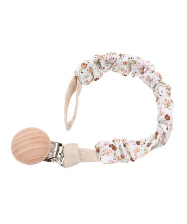 Tian-K Pacifier Chain - Cotton & Beech Wood Baby Pacifier Clip Teething Toy & Nipple Holder for Infants - Buy Online on SooperMarket.com