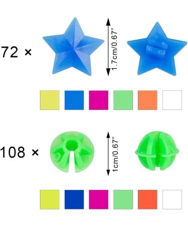 YuCool 180Pcs Colorful Bike Wheel Spoke Decorations - Plastic Clip Beads for Bicycle Wheels - Star and Derections Accessories - Buy Online on SooperMarket.com