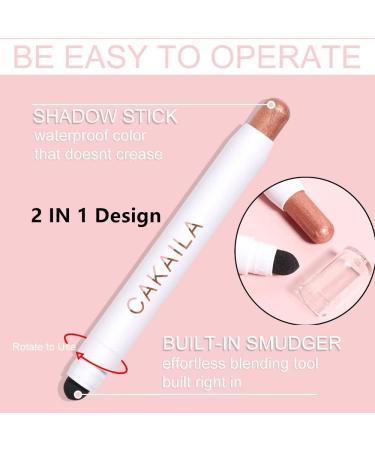 Go Ho Cocoa Cream-to-Powder 2-in-1 Eyeshadow Stick - Waterproof Shimmer Eyeshadow Pencil for Easy Color Application - Eye Brightener Stick - Buy Online on SooperMarket.com