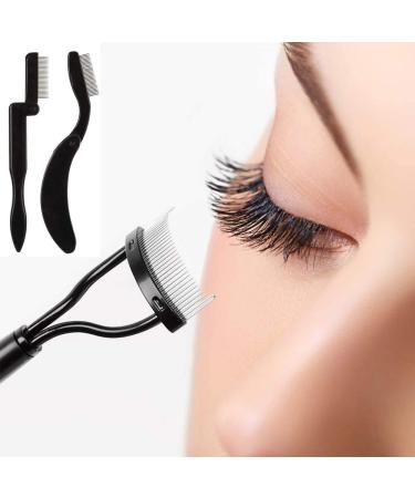 4 Pcs Folding Eyelash Comb & Eyebrow Brush Set | Spoolie Mascara Separator & Metal Teeth Grooming for Defined Lashes & Brows - International Shipping Available - Buy Online on SooperMarket.com