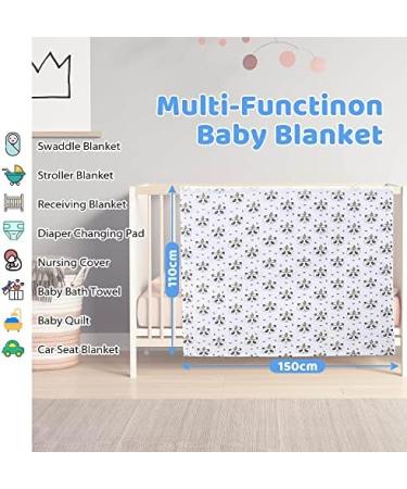 Miracle Baby Cotton Muslin Swaddle Blanket - 115x150cm - Pandaa Layer - Boys & Girls - Summer Essential - Buy Online on SooperMarket.com