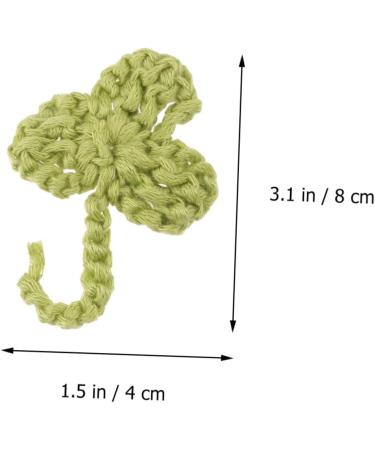 Operitacx 10pcs Socks Badge Sign Crocheted Shamrock Appliques Applique Patches Accessories Shoes and Hats - Buy Online on SooperMarket.com