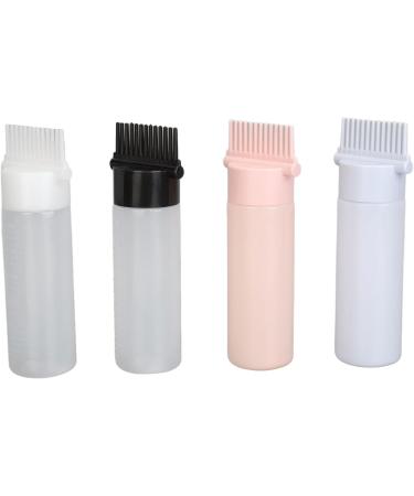 Comb Applicator Bottle Dustproof Easy Control Soft Easy Use Hair Dye Brush Bottle Multi-function 4 Colors With Clear Scale For Hair Salon - Buy Online on SooperMarket.com