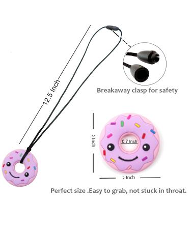 Sensory Chew Necklaces for Kids & Adults - Silicone Donut Chewy Necklace for Autism, ADHD & Anxiety Relief | Chew Toys for Special Needs - SPD Support - Buy Online on SooperMarket.com