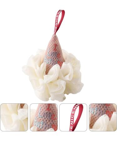 1pc Ice Cream Bath Ball Body Scrubber Sponge Ice Cream Loofah Sponge Mesh Pouf Bath Sponge Body Exfoliator Mesh Bath and Shower Sponge Men Body Wash Polyester Gel Girl Child White - Buy Online on SooperMarket.com