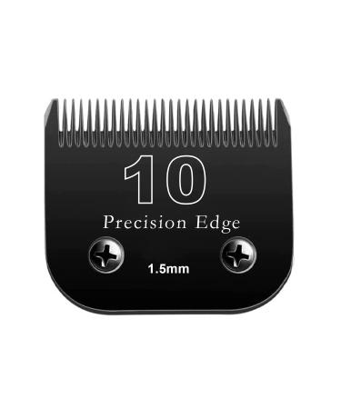 10 Clipper Blade Dog Grooming Clippers Replacement Blade Compatible with Andis Dog Clipper/Most Oster A11/Wahl KM Series Pet Clippers (10: 1/16" (1.5 mm) Black)