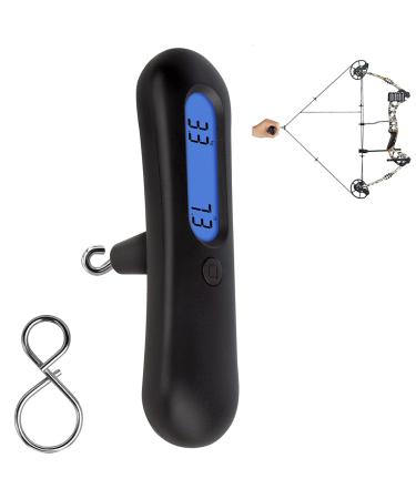 NATUMER Archery Bow Scale 110 lbs/ 50kg Hanging Handheld Scale Multifunctional Digital Tune Scale Peak Weight/Hold Weight with Clear LCD Display for Recurve/Compound Bow Black