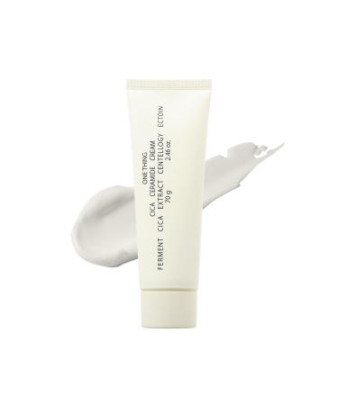 ONE THING Cica Ceramide Cream 2.47 Oz | Centella Asiatica Soothing Calming Hydrating Facial Moisturizer for All Dry Combination Sensitive Skin Barrier Repair Strengthening | Vegan Korean Skincare