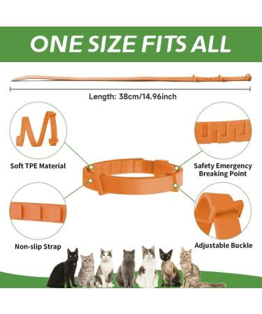 Cat Repellent Treatment Adjustable Cat Repellent Collars Natural Protection Repellent Collar for Cats Water Resistant Repellent Collar for Cats Small-Medium-Large Orange 4pack - Buy Online on SooperMarket.com
