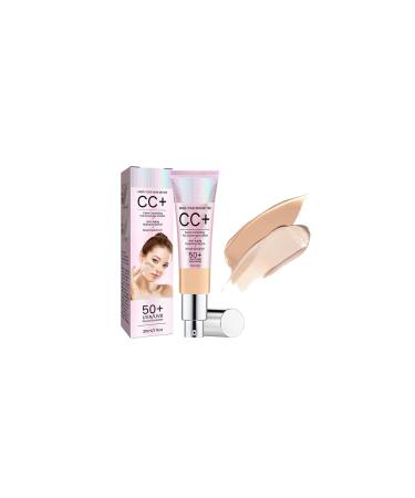 Sunscreen Foundation Makeup Color Correcting Cream CC+ Cream - Self Adjusting for Mature Skin Natural Finish Foundation Full Ccoverage Natural Glow Enhancer Lotion - 1 fl oz 02# Medium 30.00 ml (Pack of 1)