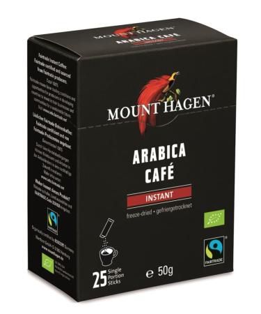 Mount Hagen Bio FT Naturland Instant Coffee Sticks 25x2g 50 g (1 pack)