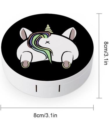 Unicorn Butt Contact Lens Travel Kit Portable Cute Contact Box with Mirror for Daily Outdoor - Buy Online on SooperMarket.com