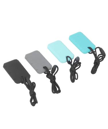 Sensory Chew Necklace Set - 4 Soft Food Grade Silicone Pendants for Kids and Adults - Buy Online on SooperMarket.com