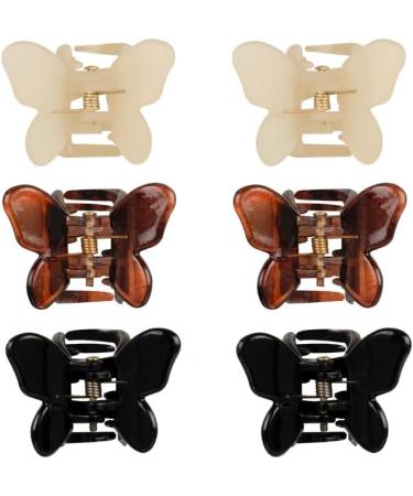 SCUNCI 6 PK BROWN BLACK BUTTERFLY CLAW CLIPS - Buy Online on SooperMarket.com