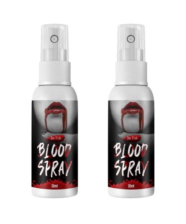 GANAZONO Halloween Party Supplies 2PCS Fake Blood Spray  Fake Blood for Clothes Eye Blood Drops Halloween Makeup Props Fake Blood Spray For Bloody Face Artificial Blood Part Halloween Makeup Kit