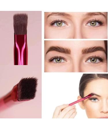 2Pcs Multi-Function Eyebrow Brush Set for Shaping and Concealing Eyes - Square & Angled Brushes - Buy Online on SooperMarket.com