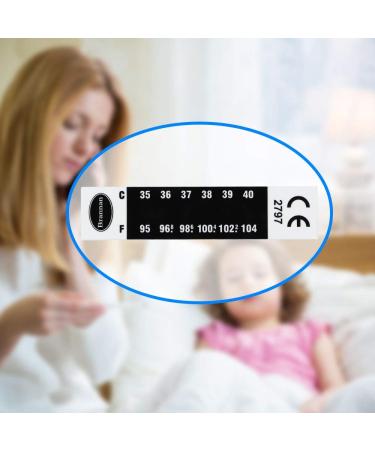 Forehead Thermometer Temperature Indicator Strip with Protective Case - The Easiest Temperature Thermometer to Use Baby Kids Adults - Buy Online on SooperMarket.com
