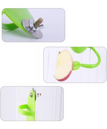 2 Pcs Bird Food Container Plastic Cuddle Bone Feeding Racks Vegetable Fruit Holder Hanging Feeder Parrot Cage Stands Accessories for Bird Parrot - Buy Online on SooperMarket.com
