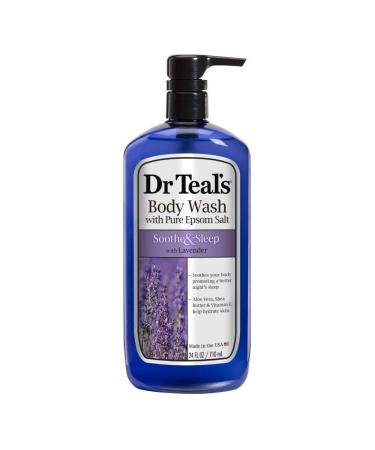 Dr Teal's Pure Epsom Salt Body Wash Soother & Moisturize With Lavender 24 Ounce