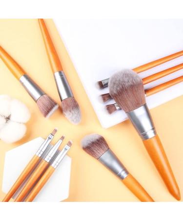 DFHBFG 10-Piece Makeup Brush Set | Wooden Handle Eyeshadow Brushes & Beauty Tools for Flawless Makeup Application - Buy Online on SooperMarket.com