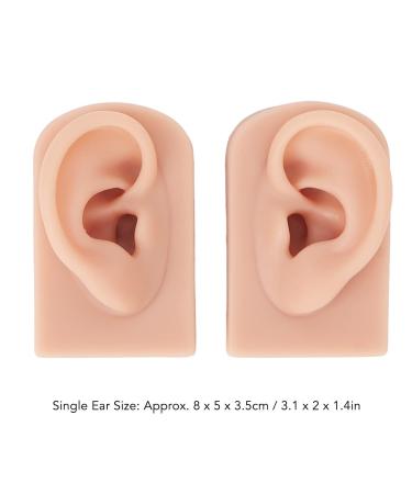 Soft Silicone Ear Model 1 Pair | Stretchable for Teaching & Medical Training | Medium Skin Tone - Buy Online on SooperMarket.com