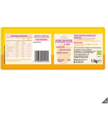Sun Valley Honey Roasted Cashews | Sweet and Salty | Crunch and Nutty Sweetness | 1.1kg - Buy Online on SooperMarket.com