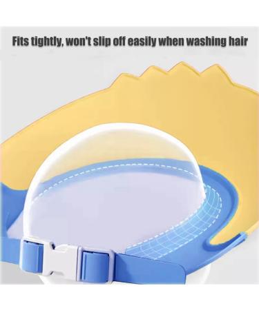 Kids Shower Cap: KAMHBE Baby Shower Cap Shield - Adjustable Crown Hair Washing Shampoo Shield for Eyes, Ears, and Face - Yellow Monster Design - Buy Online on SooperMarket.com