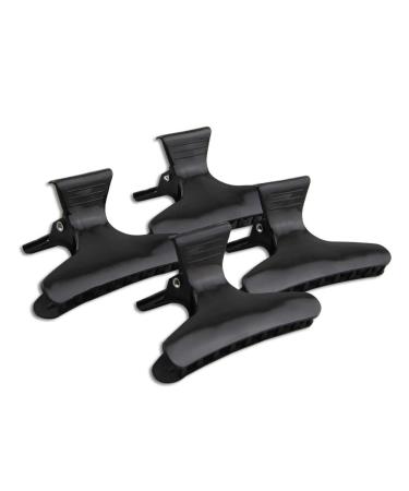 12 Pcs Black Butterfly Hair Clamps Hair Clips Hair Styling Sectioning Claw Hairdressing Salon Tool