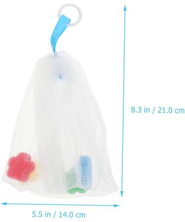 Healeved 8 Pcs Foaming Net Foam Soap Body Exfoliator Soap Sack Saver Pouch Net Bag for Soap Pe White - Buy Online on SooperMarket.com