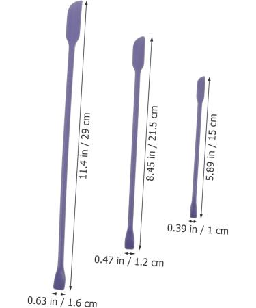 Healeved 3pcs Small Tip Scraper Skincare Tiny Spatula Mini Spatula Silicone Bottle Scraper Violet - Buy Online on SooperMarket.com