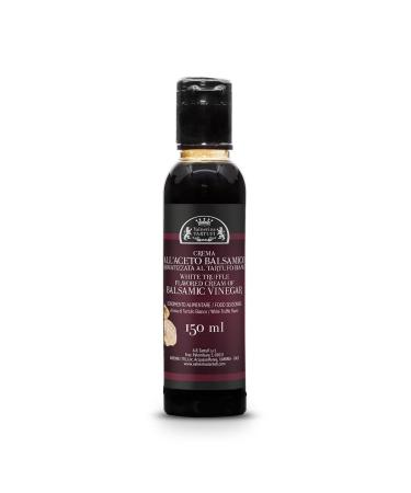 Valnerina Tartufi Flavoured Balsamic Vinegar Cream by Modena PGI White Truffle | Gourmet Condiment for All Vegetable Meat & Fish Dishes | 150ml Bottle.