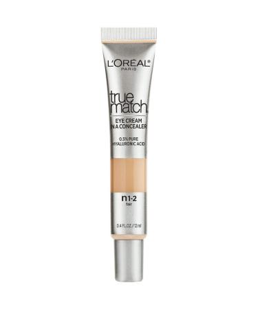 L'Oreal Paris True Match Eye Cream in a Concealer, Fair N1-2, 0.4 Fl Oz