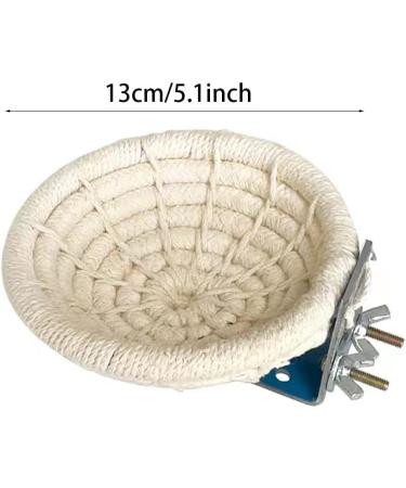Bird Cage Nest Cotton Weave Hemp Rope Bird House Bed Hatching Nesting Box with 2 Fixing Screws Parrot Cage Hatching Nesting Box for Budgie Cockatiel Lovebird - Buy Online on SooperMarket.com